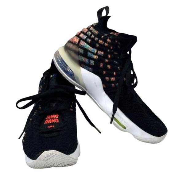 Nike Lebron 17 Multicolor Gradient Knit Basketball Shoes US‎ 5.5Y - Picture 10 of 16